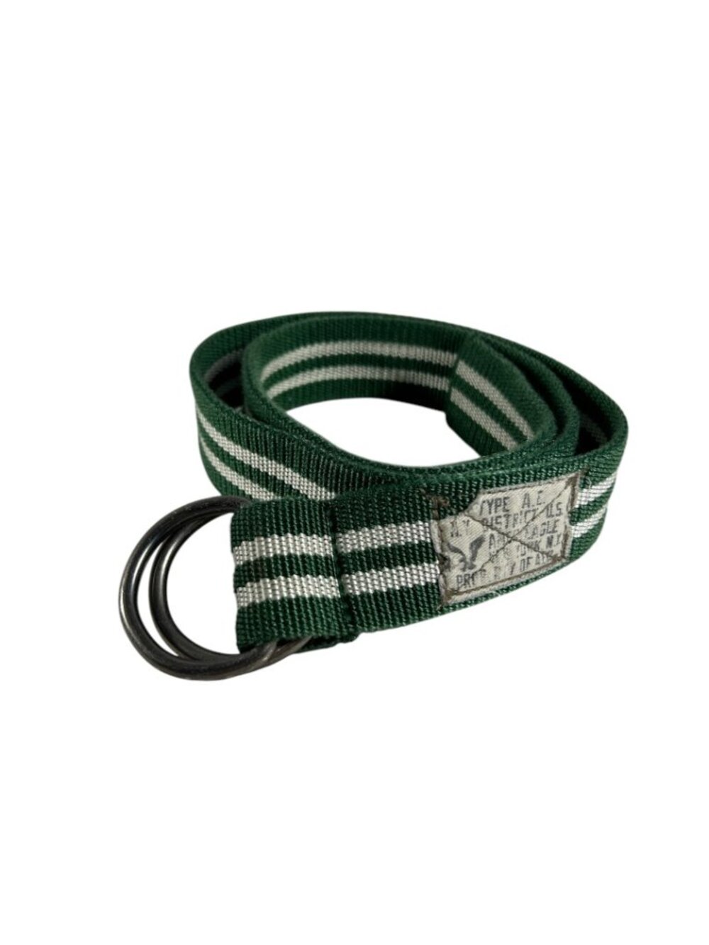 Y2K American Eagle Outfitters Mens 44 Inch Web Belt Canvas Adjustable D Ring